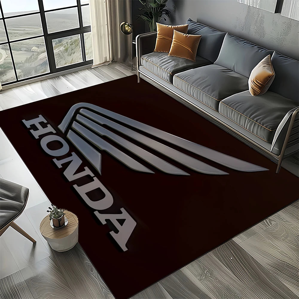 Racing Car H-HONDA HRC Motorcycle Carpet Rug for Living Room Bedroom Home Sofa Decoration,Kids Area Rug Non-slip Floor Mat Gift