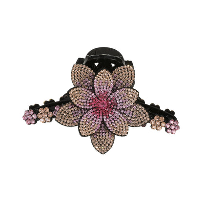 AWAYTR New Flower Hair Claws Clips Hairpins For Girls Women Fashion Rhinestone Hairgrip Barrettes Hair Crab Hair Accessories