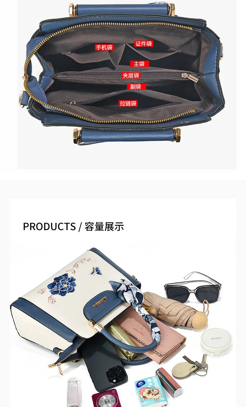Fashion Luxury Handbags Women's Shoulder Bags Temperament Mom Elegant Retro Crossbody Bags High Capacity Tote Bag Wedding Bags
