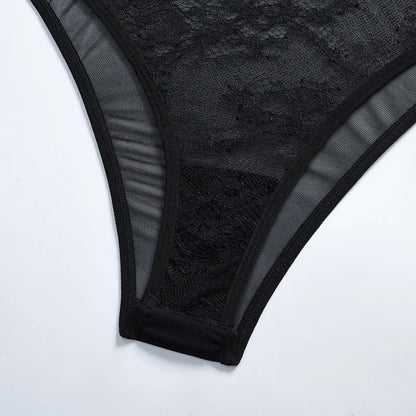Hirigin Sheer Lace Sexy Underwear Playsuits Ladies Strap Floral Transparent Sexy Bodysuits French Style Sensual Porn Nightwear
