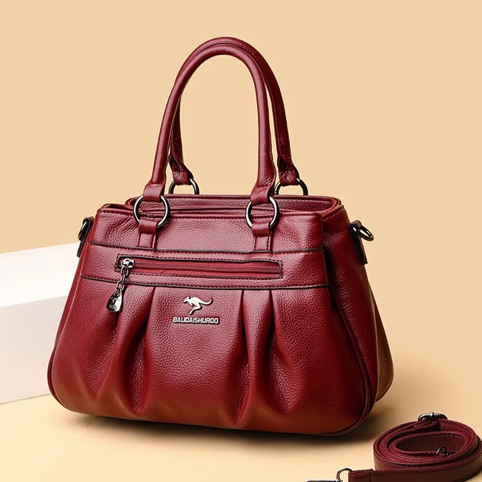 Three Layers Luxury Casual Tote Women Bag High Quality Leather Ladies Hand Bags for Women Big Shoulder Crossbody Bags Sac A Main