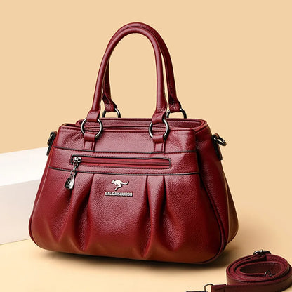 Three Layers Luxury Casual Tote Women Bag High Quality Leather Ladies Hand Bags for Women Big Shoulder Crossbody Bags Sac A Main