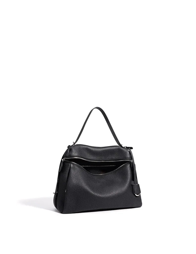 First Layer Cow Leather 33cm Tote Bag Fashionable Women's Bag New Design Large Capacity Soft Portable Shoulder Crossbody Bag