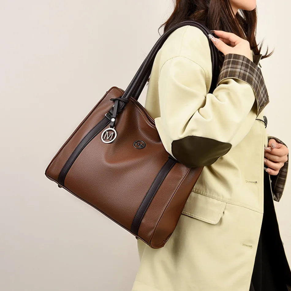 Soft Leather Luxury Handbags Women Bags Designer Shoulder Sac Ladies Large Capacity Top-Handle Bags Shopping Tote Bag Sac A Main
