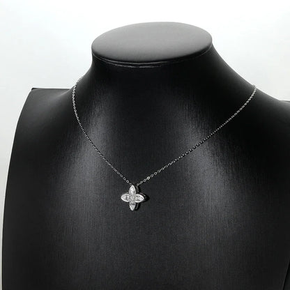 QIBAOKU Pear Cut 4*6mm Moissanite Necklace Pendant for Women Classic 5 Gems Jewelry S925 Sterling Silver Plated 18K Chain 2026