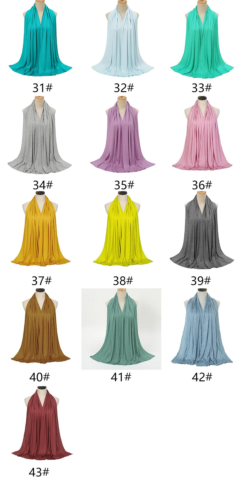 Premium Modal Cotton Jersey Hijab Scarf Long Muslim Shawl Plain Soft Turban Tie Head Wraps For Women Africa Headband 170x60cm