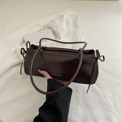 New Solid Color Women's Handbag Soft Pu with Knot Shoulder Bag Underarm Bag Lady Designer Bags Luxury Bolsa Feminina handbags