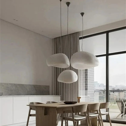 Nordic Wabi Sabi Pendant Lamps Dining Room Lighting Modern Living Room Bedroom LED Ceiling Chandelier Loft Lustre Hanging Lights
