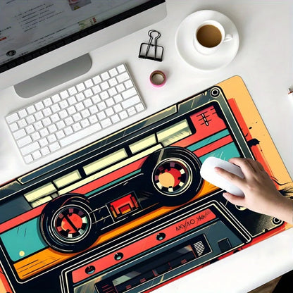 Music Cassette Tape Design Mouse Pad Desk mat High quality material gaming mat Natural rubber base suitable for office and game