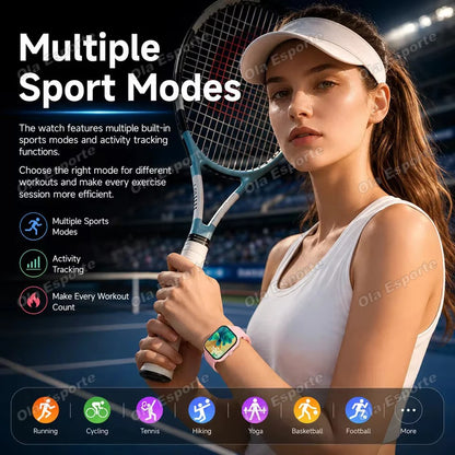 Men Women Smart Watch 2.01'' Waterproof Fitness Sports Watch Answer Call Sleep Sport Pedometer Information Alerts Smartwatch New