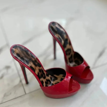 Summer Women's Pointed Toe Open Toe Stiletto Cool Slippers Fashion Women's Wedding Dance Shoes  Luxury Sandals Slippers