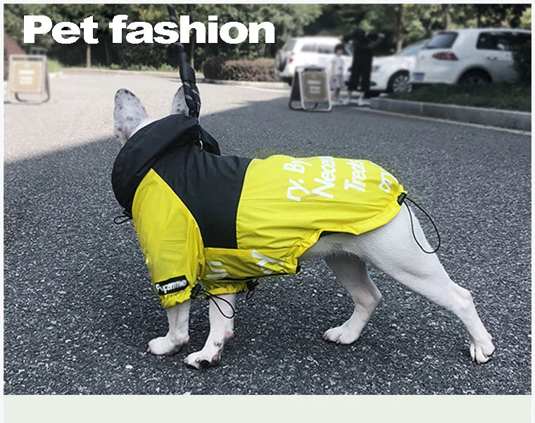 Pet Dog Waterproof Coat Dog Raincoat Reflective Dog Outdoor Clothes Hooded Jacket for Small Medium Large Dog Pet Supplies