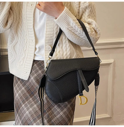 IMJK 24*20*6cm Hot Selling Light Luxury Underarm Saddle Bag, New Niche Design, Casual Shoulder Crossbody Bag Bags
