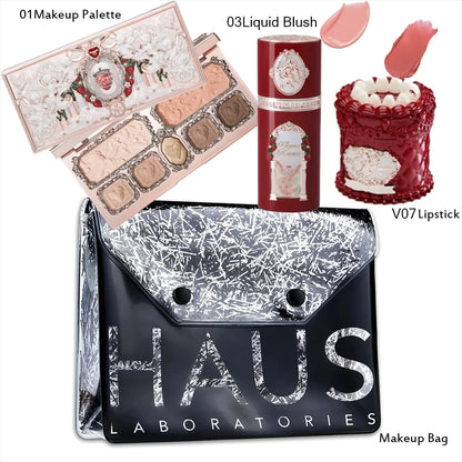 Flower Knows Makeup Set Box Full Swan Bear Garden Collection Embossed Blush Shine Lipstick Kit Foundation  All in Maquiagem Kit