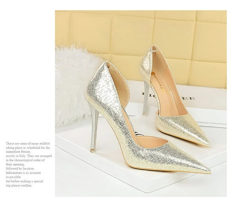 BIGTREE Shoes Sequin Cloth Women Pumps Fashion Wedding Shoes Luxury High Heels Women Shoes Stilettos Heels Sexy Party Shoes 2026