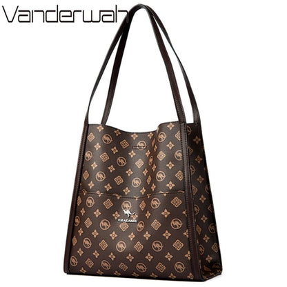 Genuine Brand High Quality Leather Casual Tote Luxury Handbags Women Bags Designer Shoulder Top-handle Bags for Women Sac A Main