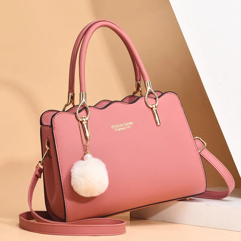 Yogodlns Women Handbags Ladies Large Tote Bag Female Square Shoulder Bags Bolsas Femininas Sac PU Leather Hairball Crossbody Bag