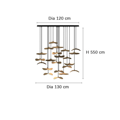 Designer Log Craft LED Ceiling Chandelier Living Room Tearoom Kitchen Table Lamps Bedroom Home Decoration Lighting Stair Lights