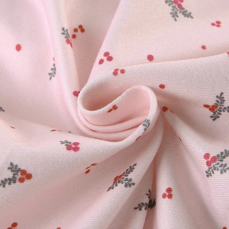 Summer Two-piece Pajamas Set for Women Sleepwear  Floral Lace Pink Sleeveless Camisoles and Slim Shorts Loungewear