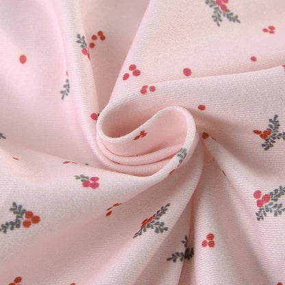 Summer Two-piece Pajamas Set for Women Sleepwear  Floral Lace Pink Sleeveless Camisoles and Slim Shorts Loungewear