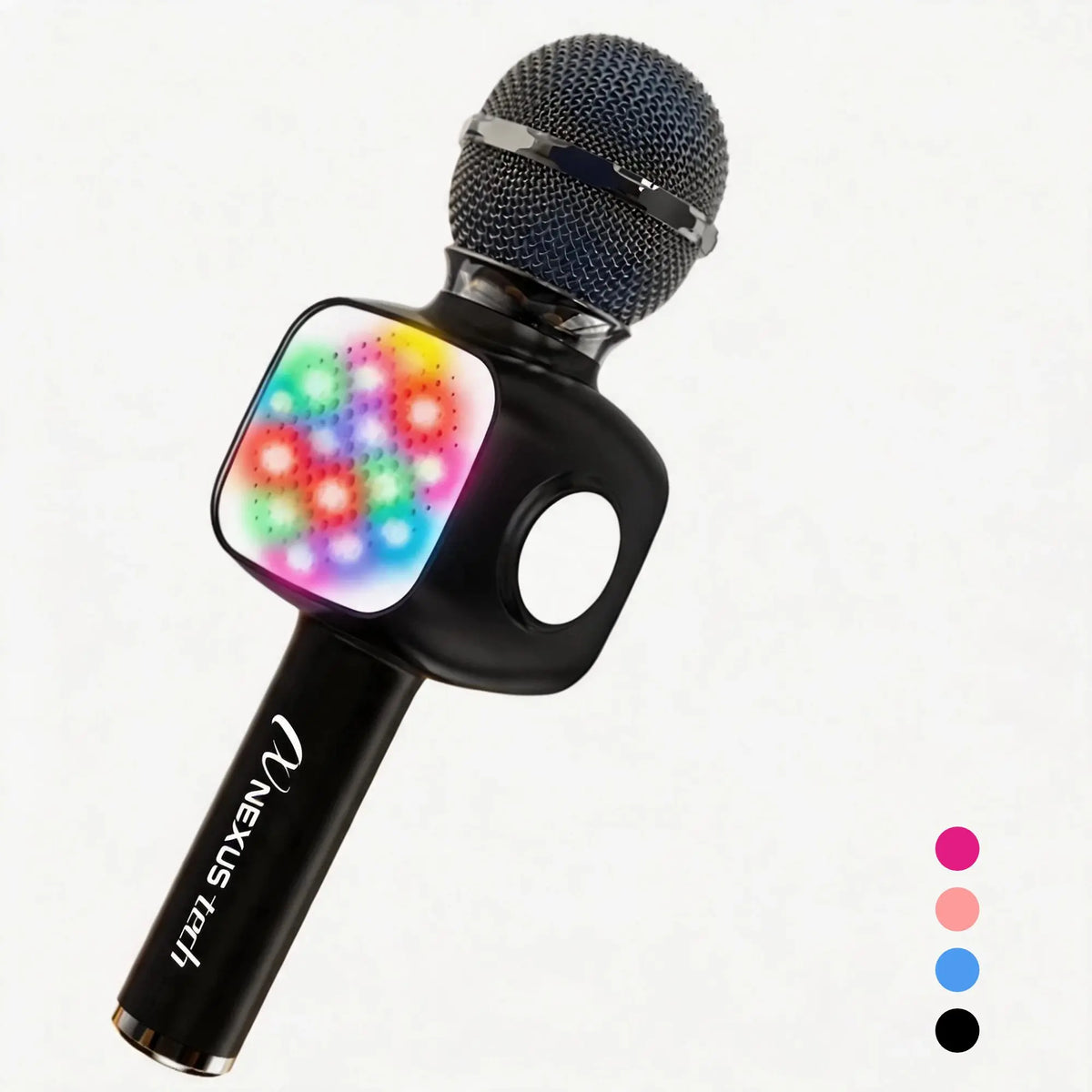 Wireless Bluetooth 5.2 Karaoke Microphone Portable Speaker Voice Changer RGB LED Premium Party Entertainment Singing Machine TWS Kids Adults Gift