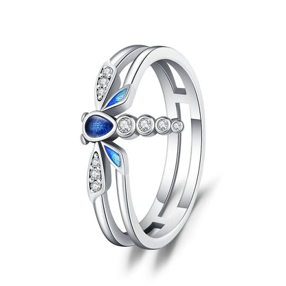 New Original Cartoon Animal Ring S925 Sterling Silver Rings Fashion Elegant Jewelry Romantic Gift For Woman Fine Butterfly Ring