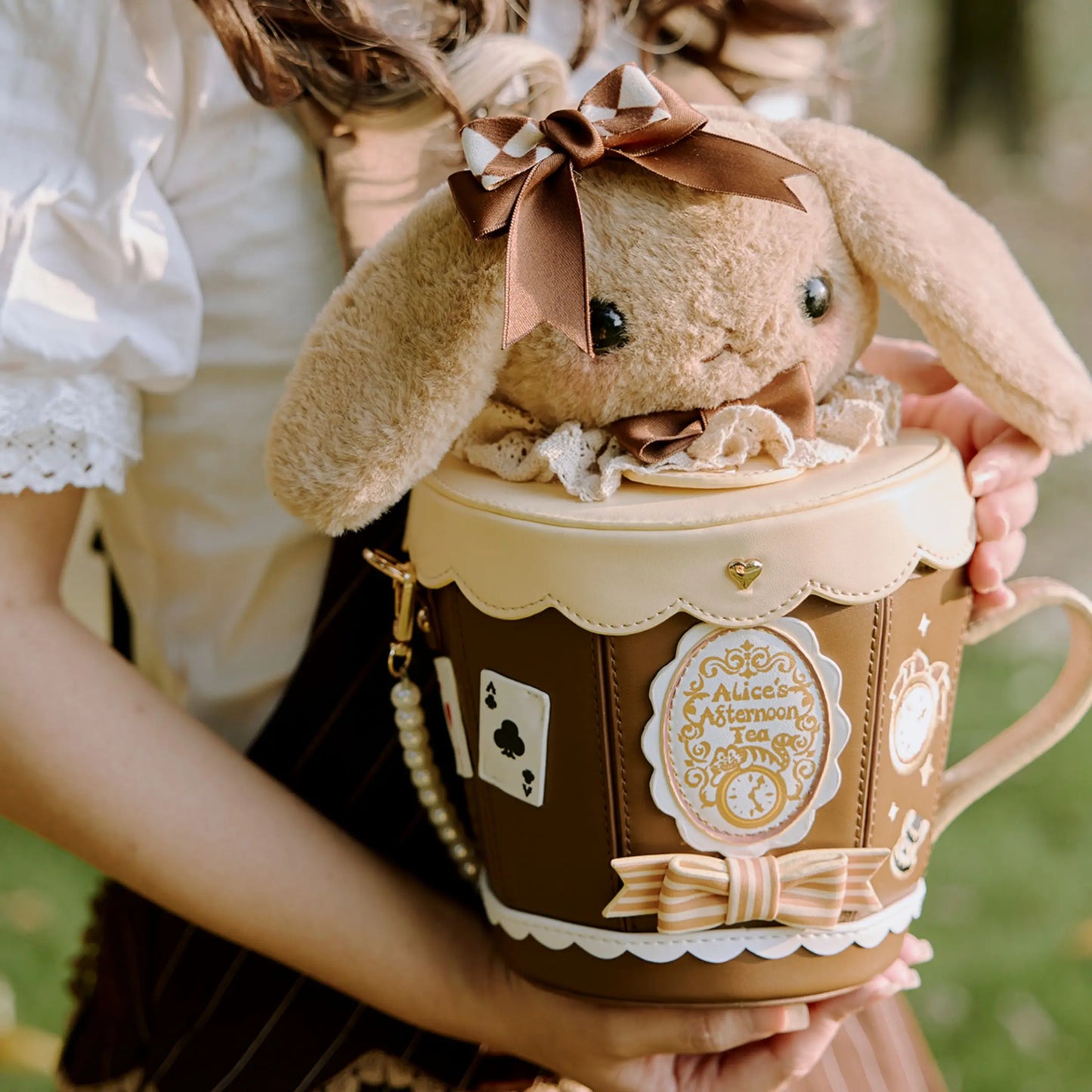 Japanese Original Lolita Cartoon Cute Rabbit Plush Shoulder Bag Sweet Kawaii Jk Uniform Oblique Span Bag