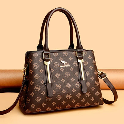 Luxury Women Handbag Fashion Print Large Capacity Shoulder Crossbody Bag Leisure Designer Soft Leather Ladies Purses and Handbag