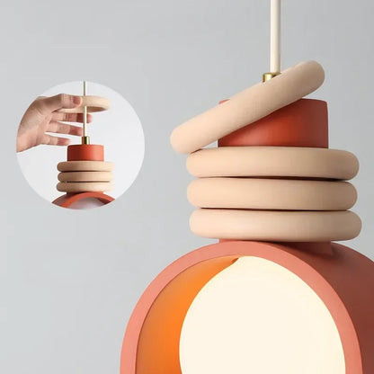 Japanese Wabi-sabi Bedroom Bedside Lighting Retro Macaron Chandelier Lights American Bar Pendant Lights Luminaria LED