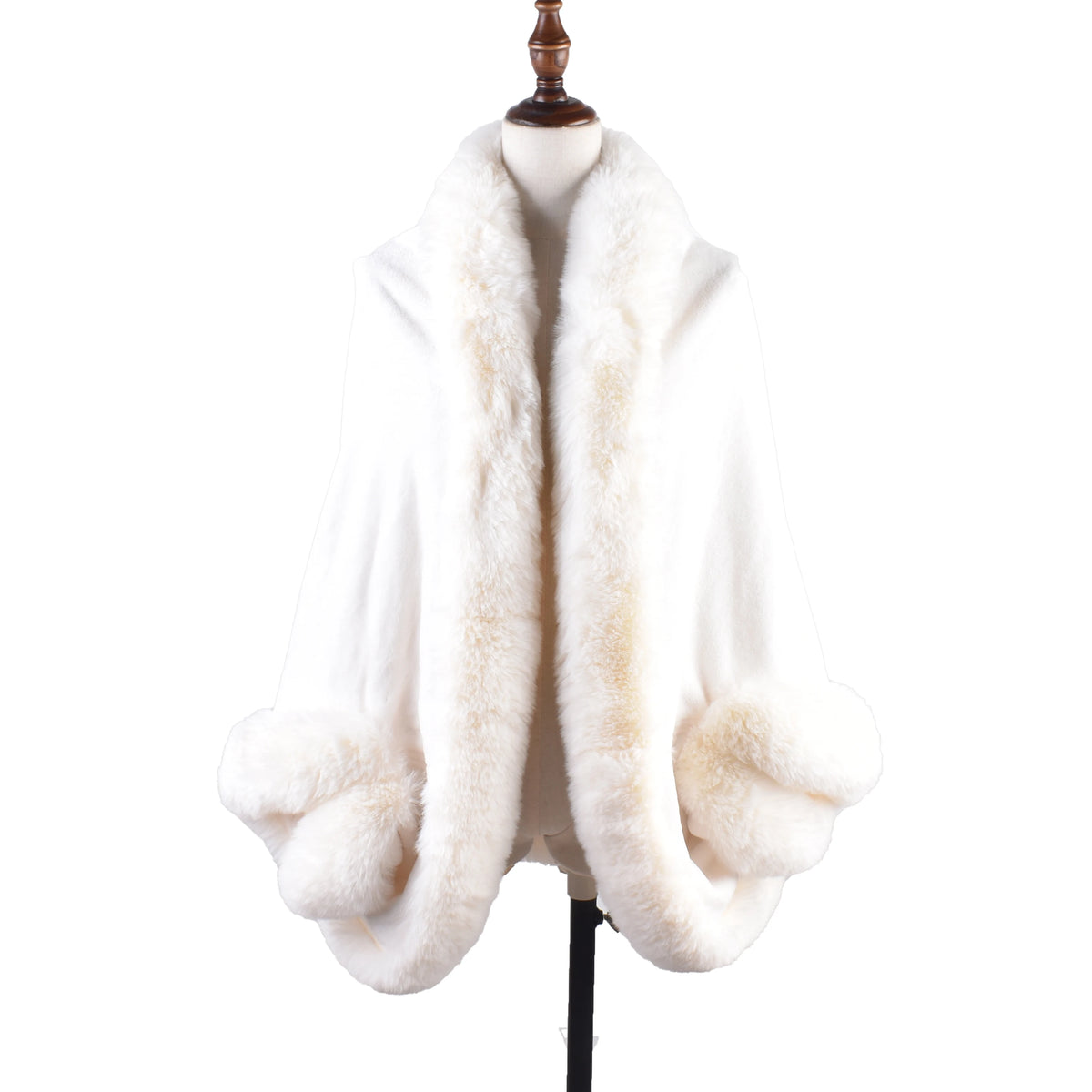Winter New Fashion Warm Sleeve Plush Cape Cape Large Loose Bat Sleeve Plush Coat Cardigan Women