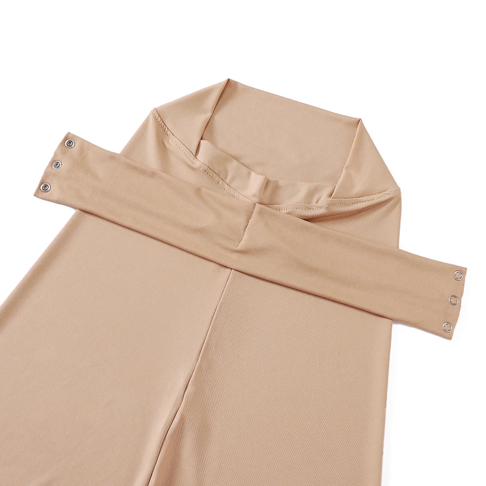 Ready To Wear Full Cover Inner Instant Hijab Premium Quality Jersey Scarf With Tie Back Buttons Muslim Women Turban Caps