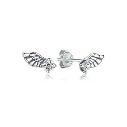 Original 925 Sterling Silver Earrings Infinity Love Heart Piercing Crystals Stud Earings For Women Birthday Gift Luxury Jewelry