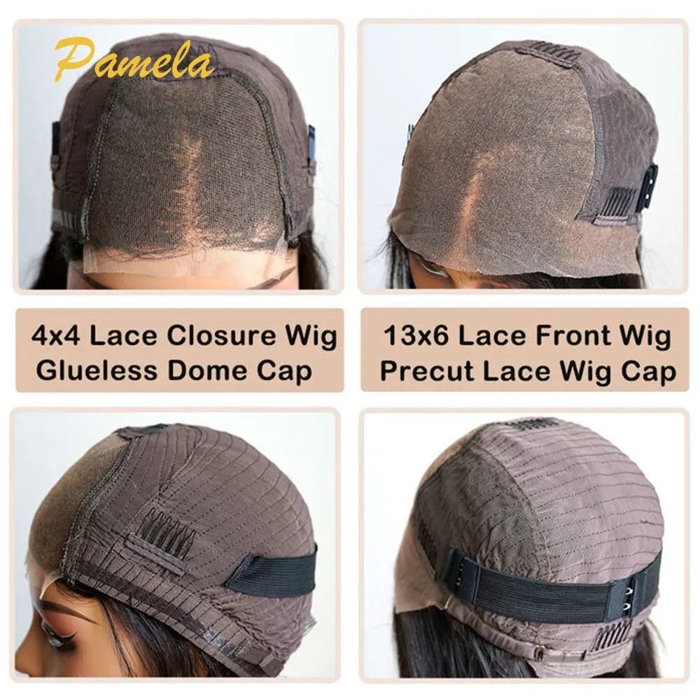 250% 300% High Density Loose Wave 13X6 Transparent Lace Front Glueless Wig Human Princess Hair PrePlucked Ready To Go For Women