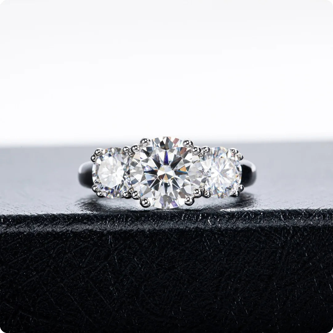 Carnica Luxury 925 Sterling Silver 5CT Real Moissanite Ring D Color Closed Band for Women GRA Diamond Wedding Jewelry Gift Hot