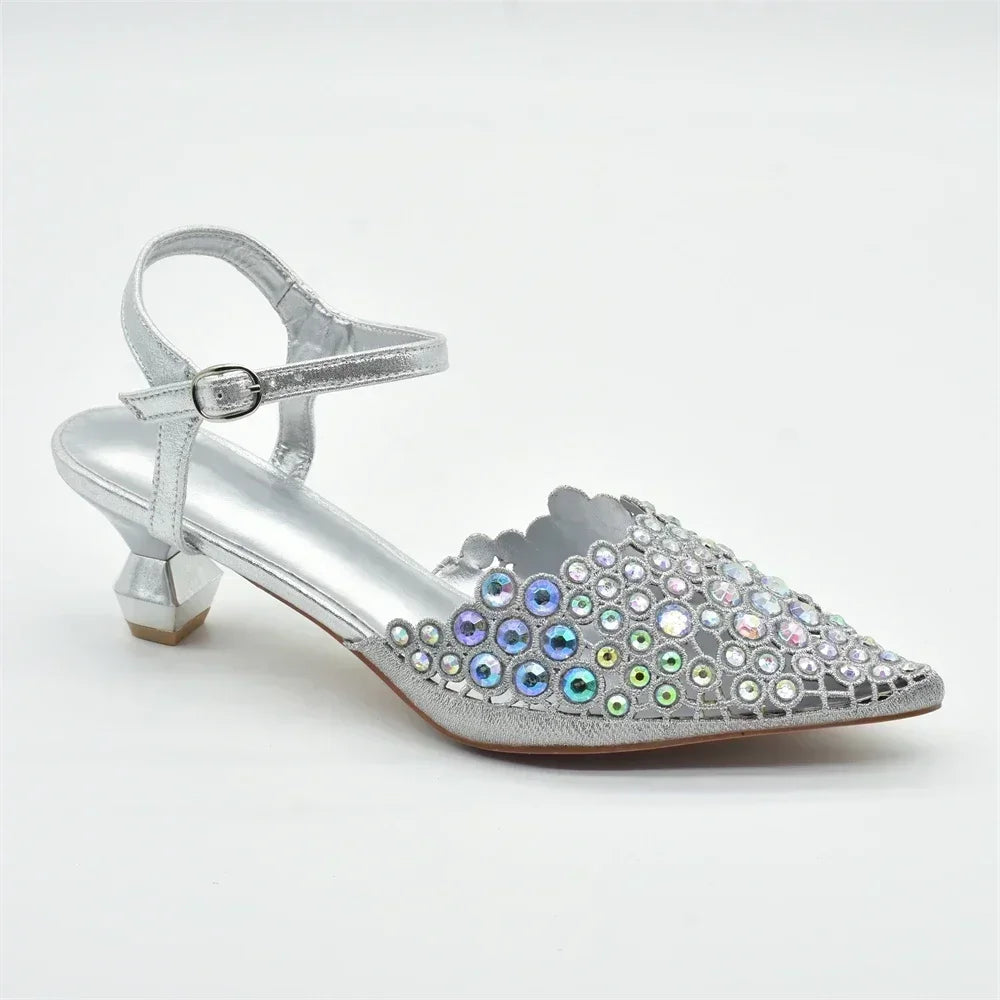 Hot Selling Pointed Toe Ladies Shoes Matching Bag Set for Nigeran Wedding Party Pumps Shoes for Women 2026 Designer Luxury