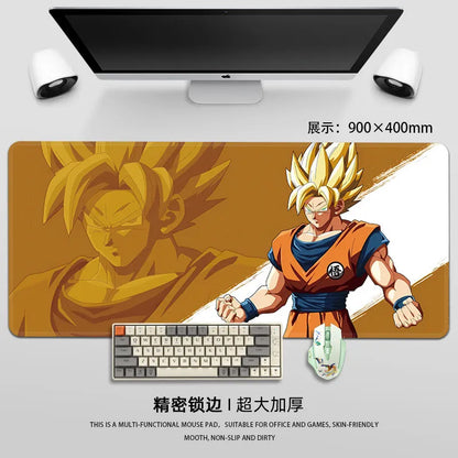 Man Mouse Pad Dragon Ball Mouse Pad Son Goku Printing Pattern Large Gaming Keyboard Desk Mat Super Saiyan Animation Desk Mat