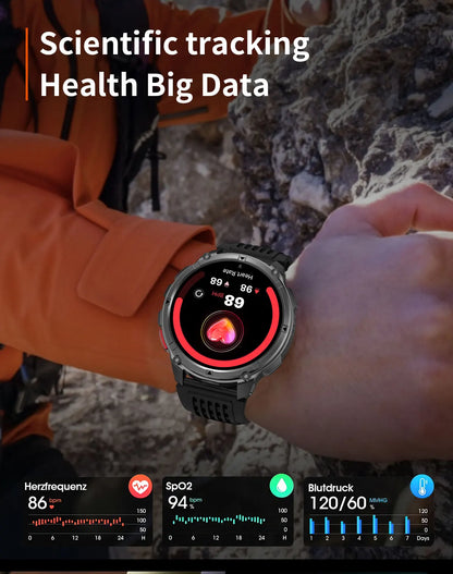 2026 New T-Rex3 Pro 1100mAh Battery Smart Watch GPS path 5ATM Waterproof Sports Run tracker Outdoors Compass Military Smartwatch