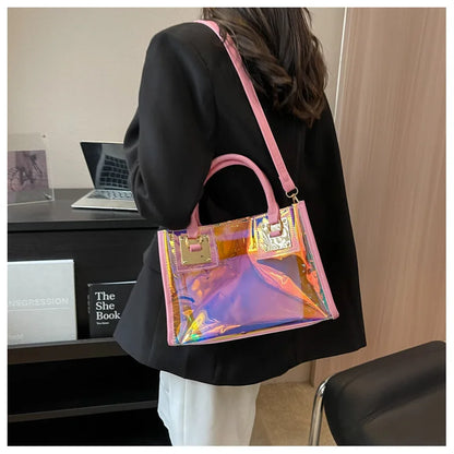 Fashionable Plastic Dazzling Colors Casual Crossbody Bags for Women Ladies Luxury Designer Tote Handbags Travel Shoulder Bag Sac