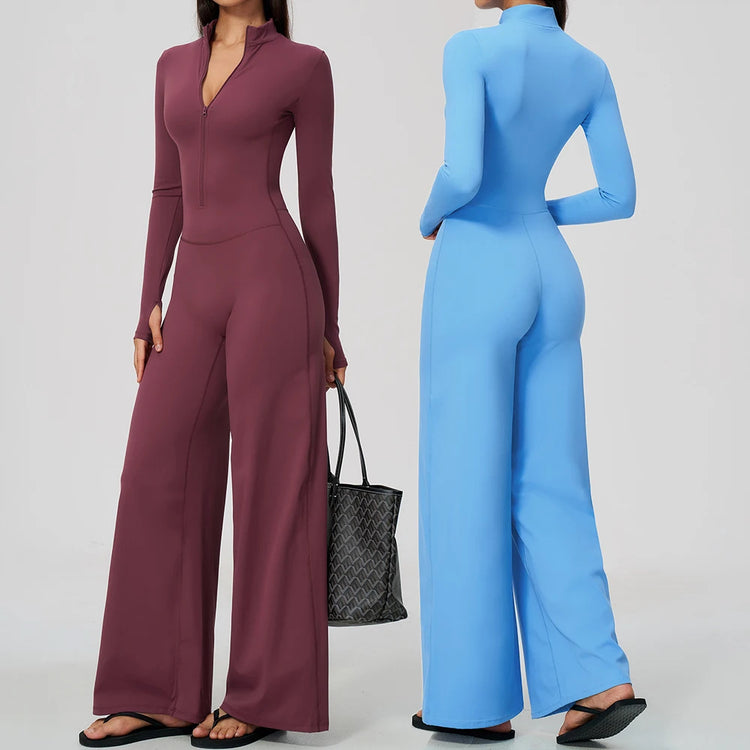 Summer Long Sleeve Yoga Suit Women's Tracksuits Gym Clothes Training Sportswear Fitness Sports Bodysuit Female Workout Overalls