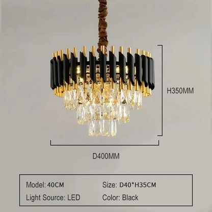 Luxury Crystal Pendant Lamp Lustre Home Decor Ceiling Chandelier Modern Dining Room Kitchen Bedroom Living Room Hanging Lights