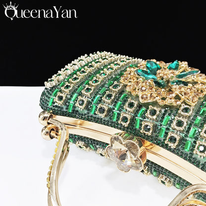 2026 Diamond Women Luxury Clutch Evening Bag Wedding Crystal Ladies Cell Phone Pocket Purse Female Wallet for Party Quality Gift