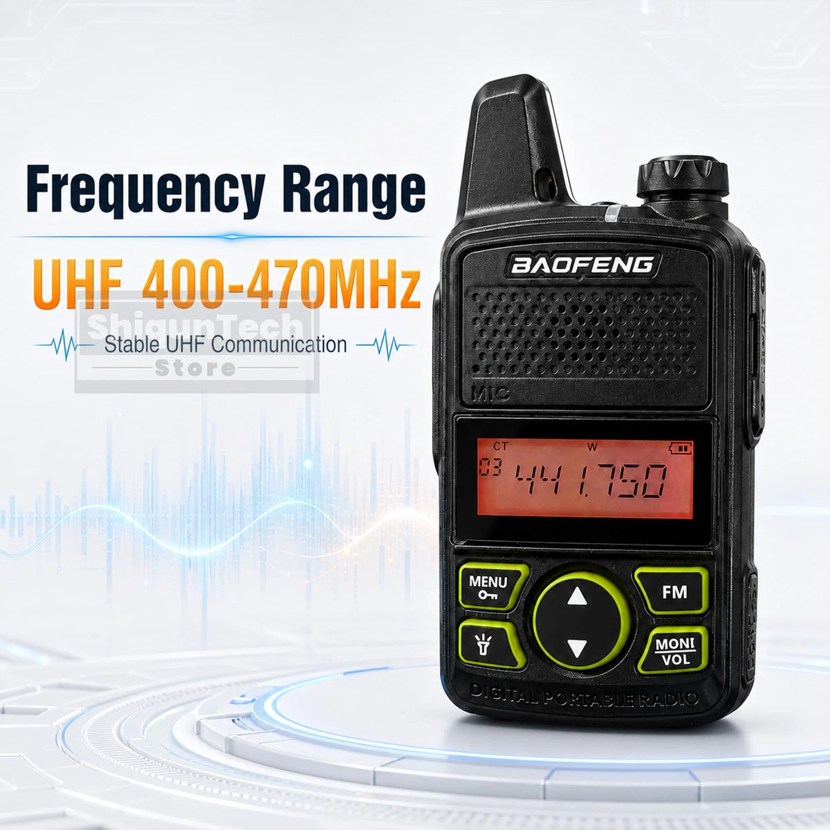 Baofeng BF-T1 Mini Two Way Radio UHF 400-470MHz FM Radio Receiver 5W 20CH Transceiver T1 Walkie Talkie For Kids Gifts 1/2/4/6PCS