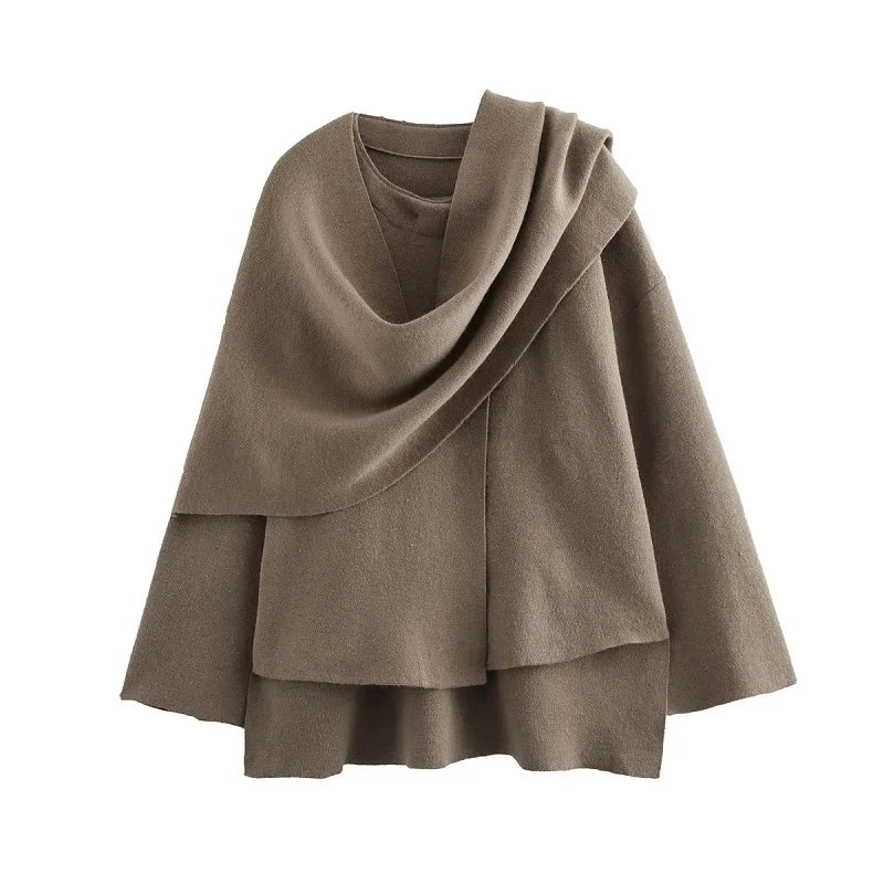 MUJER Plush Winter Coats for Women Asymmetric Scarf Demi-season Jacket for Women Parkas Long Sleeve Padded Coat Woman Jacket