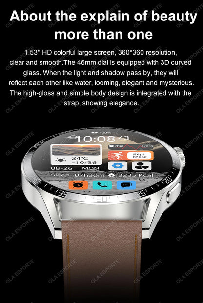 2025 New Smart Watch Men Women GPS 1.36'' AMOLED Touch Screen Smartwatch Heat Rate Monitor BT Call Sport Smart Watches Men Women