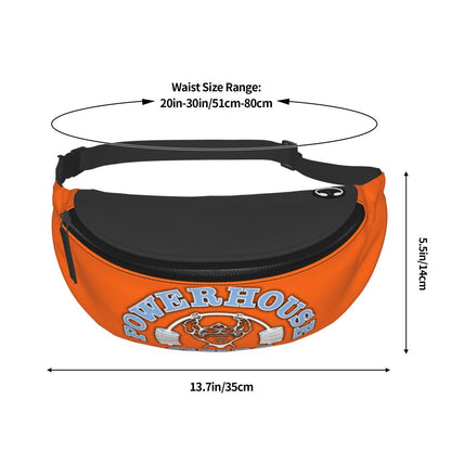 Powerhouse Gym Fanny Bag Custom Bodybuilders Fitness Crossbody Waist Pack Men Women Cycling Camping Phone Money Pouch