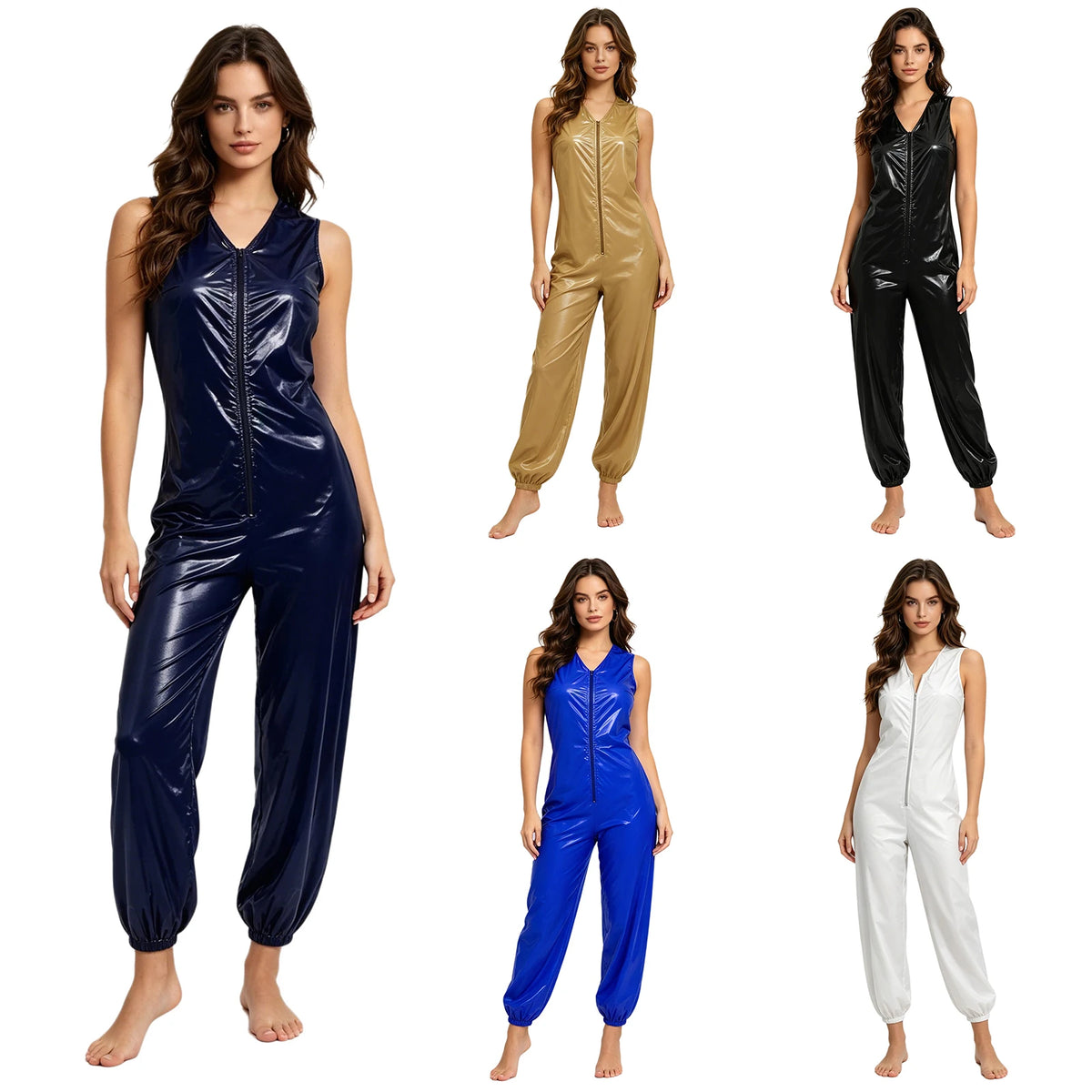 Unisex Adults Waterproof Diaper Cover Jumpsuit Adaptive Special Needs Clothing Sleeveless Zipper One-piece Rompers Bodysuit