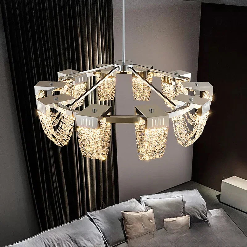 2025 New Home DecorationPendant Lights Luxury Crystal Living Room Chandelier Bedroom Pendant Lamp Ceiling Light  Indoor Lighting