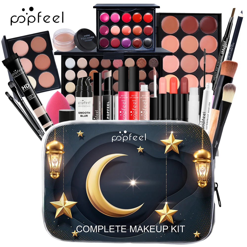 POPFEEL 24-Piece Festival Makeup Set-Versatile Cosmetic Collection Perfect for Gifting to Moms, Girlfriends, and Girls.Daily Use