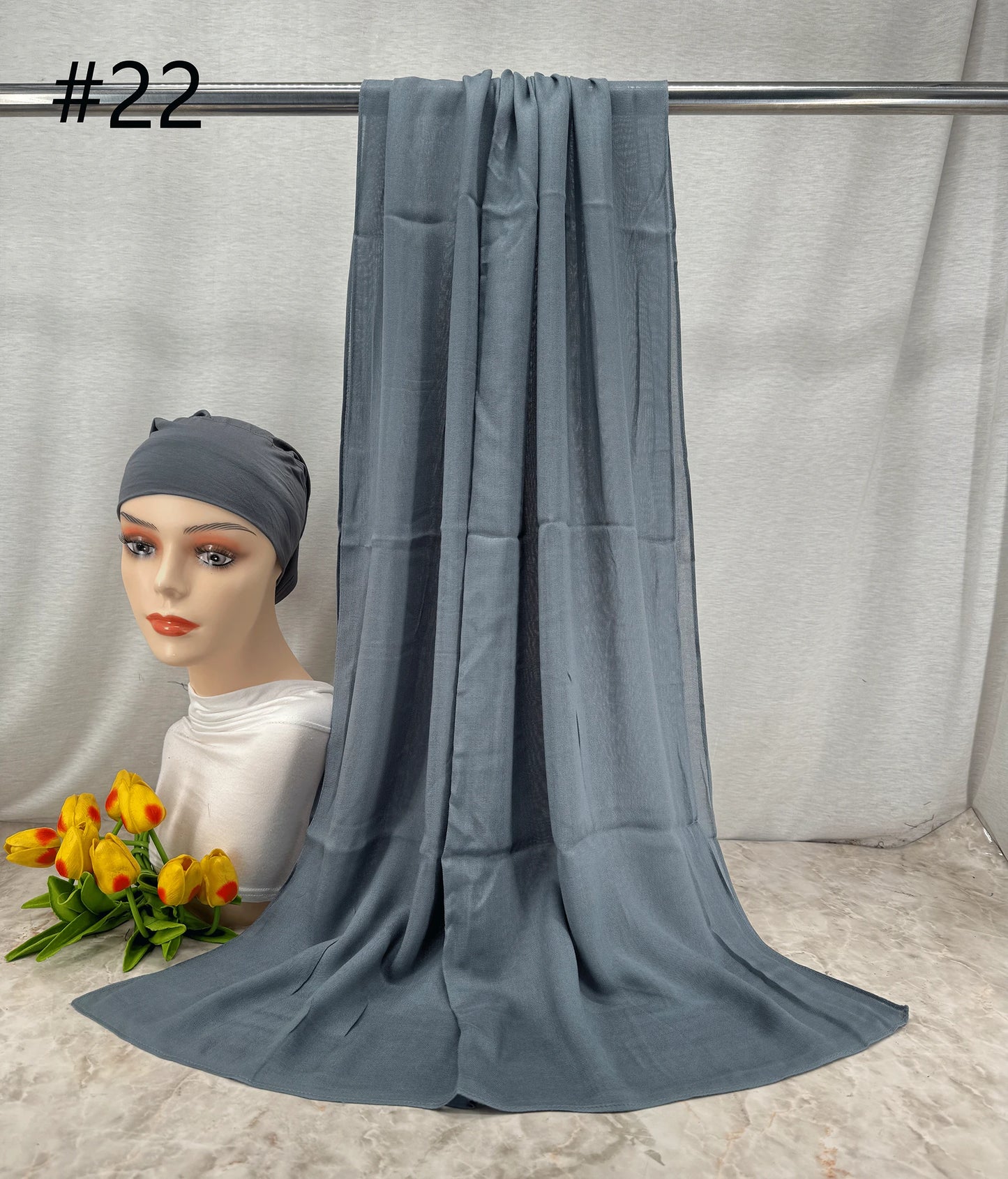 110colors Modal Hijab with Modal Undercap Set Basic Stretchy Pullover Headscarf Thin Breathable Sunscreen Head Wrap Hijabs Scarf