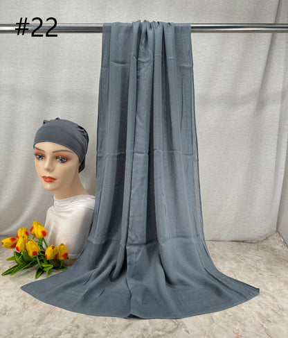 110colors Modal Hijab with Modal Undercap Set Basic Stretchy Pullover Headscarf Thin Breathable Sunscreen Head Wrap Hijabs Scarf